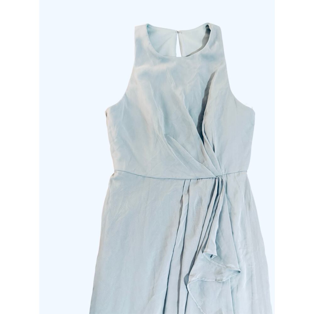 NWT After Six SLEEVELESS CHIFFON DRESS WITH DRAPED FRONT SLIT Size 4 Regular - Picture 4 of 11